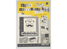ZESTAW DO SCRAPBOOKINGU A4 16 ARK. CZARNO - BIAŁY