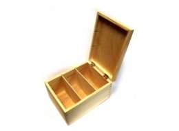 DREWNIANY POJEMNIK NA LISTY, ZDJĘCIA 24,5X18,5X13,5 CM