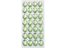 KRYSZTAŁKI SAMOPRZYLEPNE OWALNE ZIELONE 20 X 13 MM 28 SZT