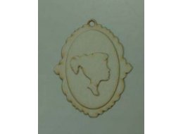 ORNAMENT BEERMATA MEDALION  10X8 CM J0012-1