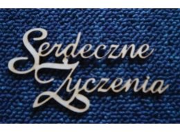 ORNAMENT BEERMATA SERDECZNE ŻYCZENIA  9X5 CM F0030