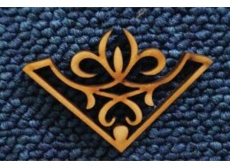 ORNAMENT SKLEJKA 3 MM 5,5X4 CM  KOMPLET 4 SZT E0020