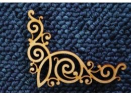 ORNAMENT SKLEJKA 3 MM 6X5 CM E0016