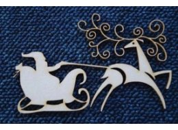 ORNAMENT BEERMATA MIKOŁAJ NA SANIACH  13,5X8,5 CM L0039