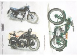 PAPIER RYŻOWY Z NADRUKIEM MOTOCYKLE A4  NR R430