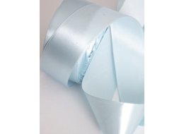 WSTĄŻKA SATYNOWA 38 MM NIEBIESKA PASTELOWA
