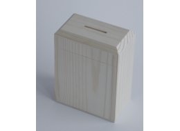 DREWNIANA SKARBONKA 100 X 58 X 132 MM  