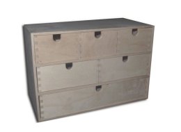 DREWNIANY REGALIK 6 SZUFLAD 420 X 205 X 280 MM  