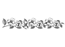 KAUCZUKOWY STEMPEL KWIATY 4X18 CM STAMPERIA WTKCC77
