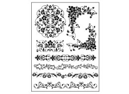 KAUCZUKOWY STEMPEL ORNAMENTY  14x18 CM STAMPERIA WTKCC68