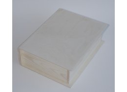 PUDEŁKO KSIĄŻKA DREWNIANA 240 X 190 X 75 MM