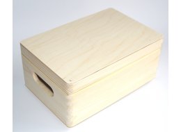 DREWNIANA SKRZYNKA Z DEKLEM 300 X 200 X 140 MM  