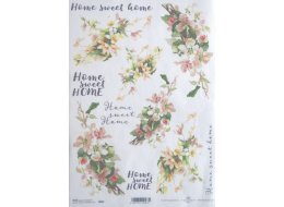 PAPIER RYŻOWY Z NADRUKIEM HOME A4  NR R863