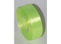 WSTĄŻKA  OZDOBNA  ATŁASOWA 25 MM ZIELEŃ NEON