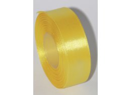 WSTĄŻKA  OZDOBNA  ATŁASOWA 25 MM  ŻÓŁTY 