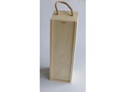 SKRZYNKA DREWN. NA 1 WINO 35,5 X 10,5 X 10 CM 