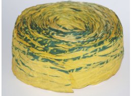 WSTĄŻKA PAPIEROWA 70 MM X 10 M ŻÓŁTO - ZIELONA