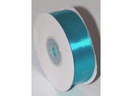 WSTĄŻKA  OZDOBNA  ATŁASOWA 25 MM TURKUS CIEMNY