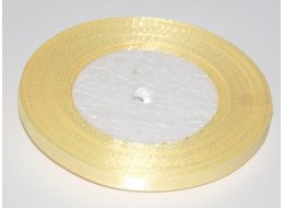 WSTĄŻKA  SATYNOWA  6  MM - 32 M  ŻÓŁTY 