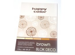 BLOK TECHNICZNY A5 170 G ZESTAW BROWN HAPPY COLOR
