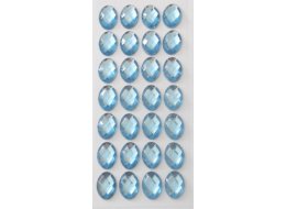 KRYSZTAŁKI SAMOPRZYLEPNE OWALNE NIEBIESKIE 20 X 13 MM 28 SZT