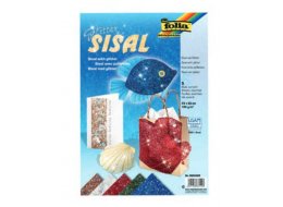 SISAL Z BROKATEM 135 G 23 X 33 CM ZESTAW 5 ARKUSZY 