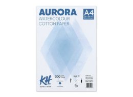 Blok do akwareli AURORA 100% bawełna Cold Pressed 300g/m2 A4 - 10 ark