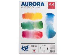 Blok do akwareli AURORA Hot Pressed 300g/m2 A4 klejony