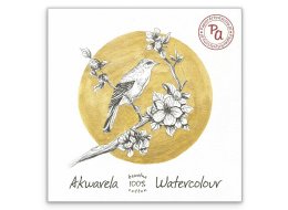Blok do akwareli "Sójka” 300g/m² Bawełna 100% 20x20cm