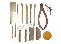 Duży zestaw narzędzi ceramicznych 16 szt A-15141