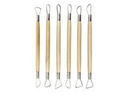 Narzędzia ceramiczne oczka komplet 6 sztuk profil płaski